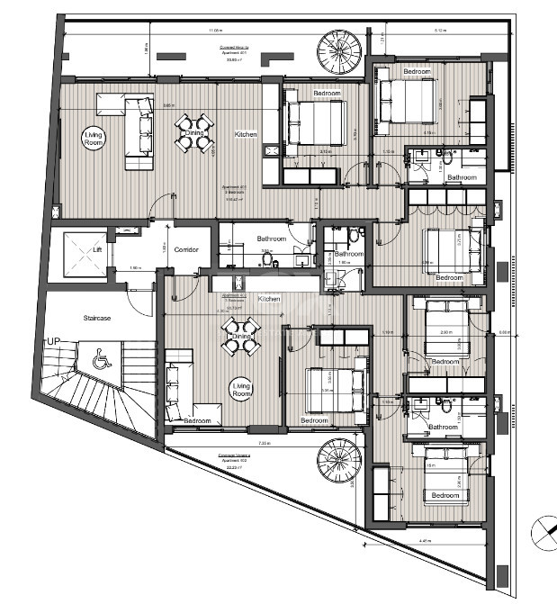 Luxury 3-Bedroom Top Floor Apartment with Roof Garden For Sale in Katholiki – Limassol