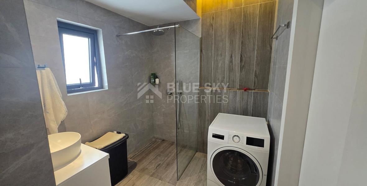 Luxury Renovated Penthouse with Private Rooftop for Rent in Germasogeia: Walk to Beach, Next to Green Area