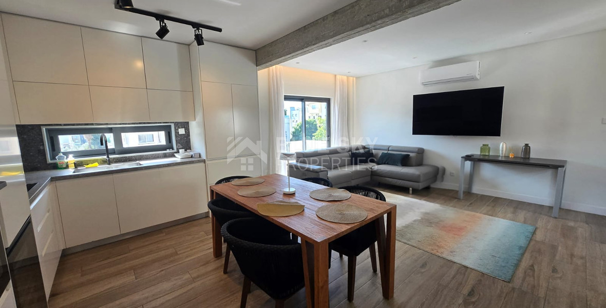 Luxury Renovated Penthouse with Private Rooftop for Rent in Germasogeia: Walk to Beach, Next to Green Area