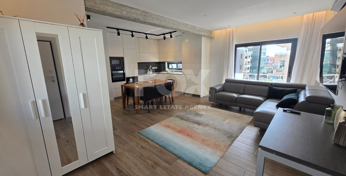 Luxury Renovated Penthouse with Private Rooftop for Rent in Germasogeia: Walk to Beach, Next to Green Area