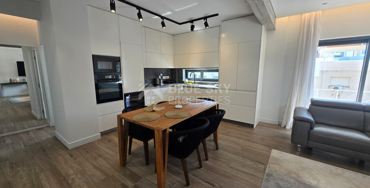 Luxury Renovated Penthouse with Private Rooftop for Rent in Germasogeia: Walk to Beach, Next to Green Area