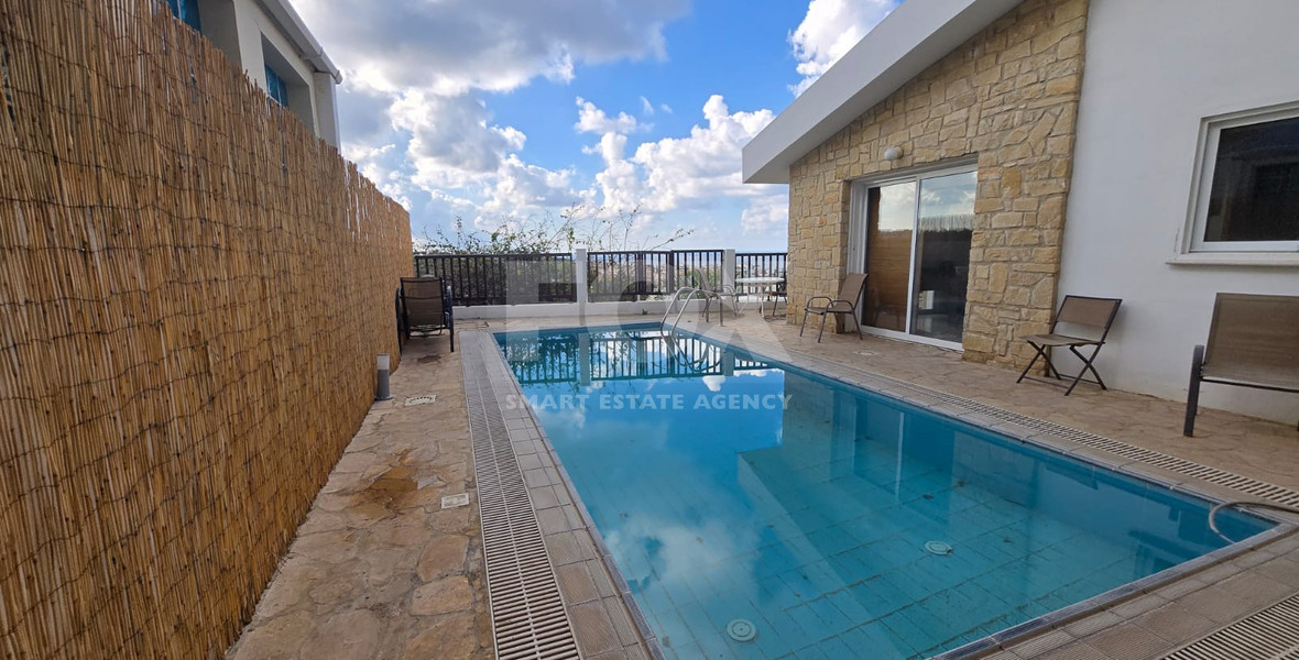 Stunning three plus one Bedroom Detached Villa for Sale in Chloraka, Paphos: with Private Swimming Pool and Unobstructed Sea Views