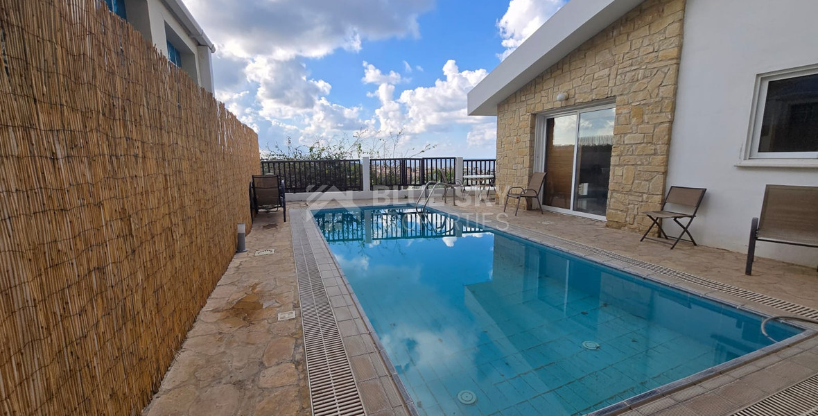 Stunning three plus one Bedroom Detached Villa for Sale in Chloraka, Paphos: with Private Swimming Pool and Unobstructed Sea Views