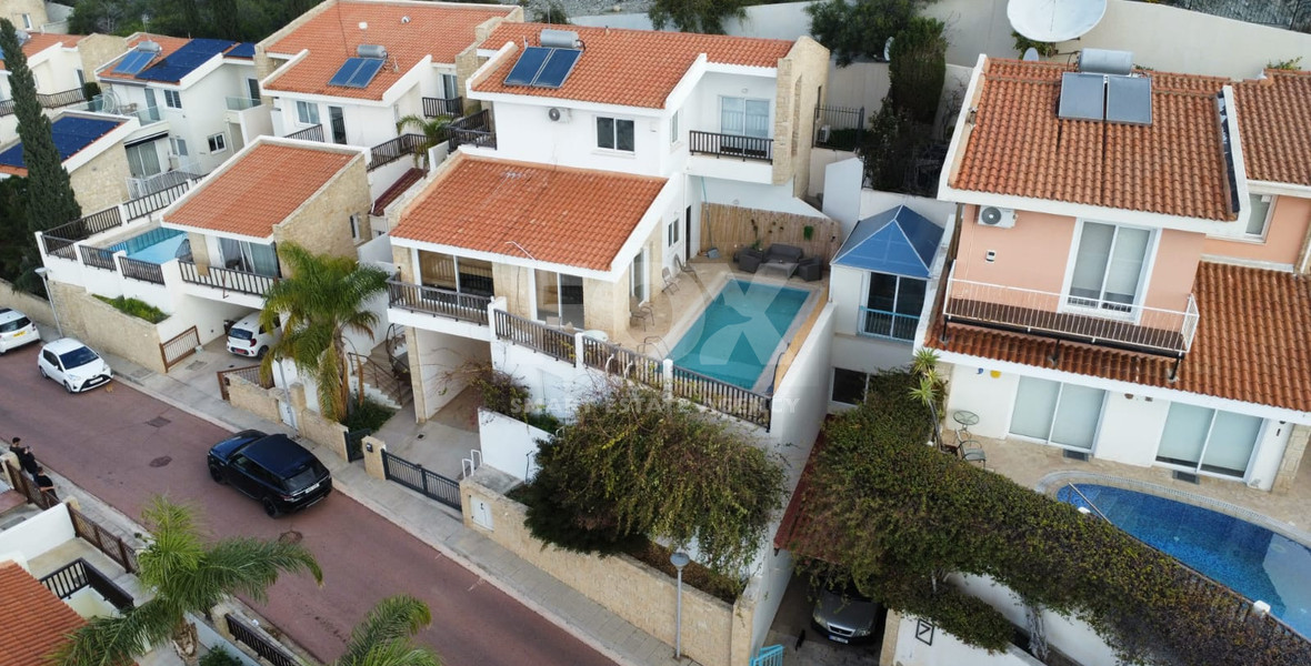 Stunning three plus one Bedroom Detached Villa for Sale in Chloraka, Paphos: with Private Swimming Pool and Unobstructed Sea Views