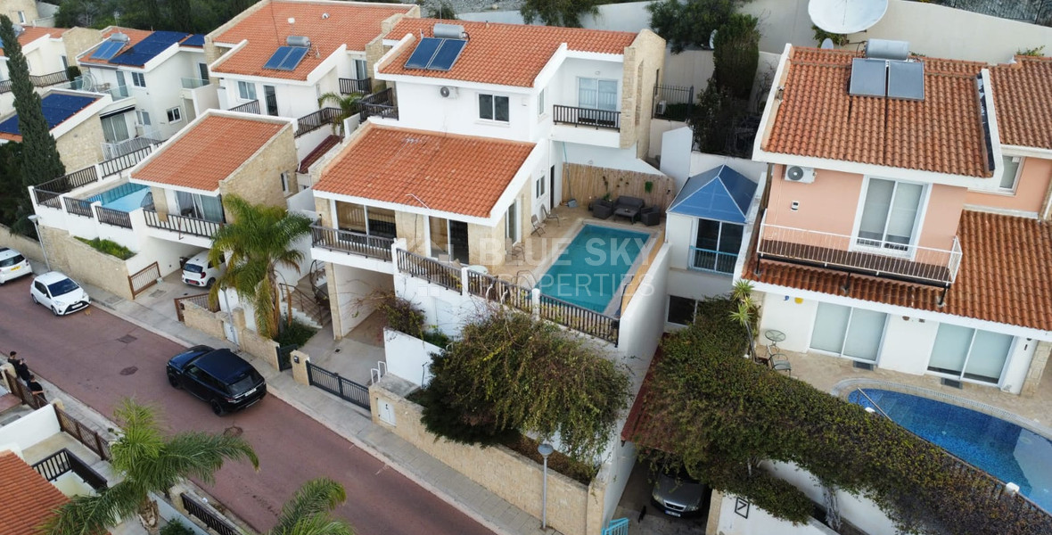 Stunning three plus one Bedroom Detached Villa for Sale in Chloraka, Paphos: with Private Swimming Pool and Unobstructed Sea Views