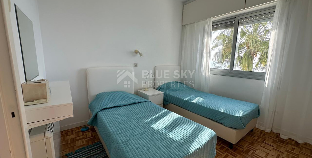 Seafront three -Bedroom Apartment FOR RENT | Germasogeia Tourist Area, Limassol