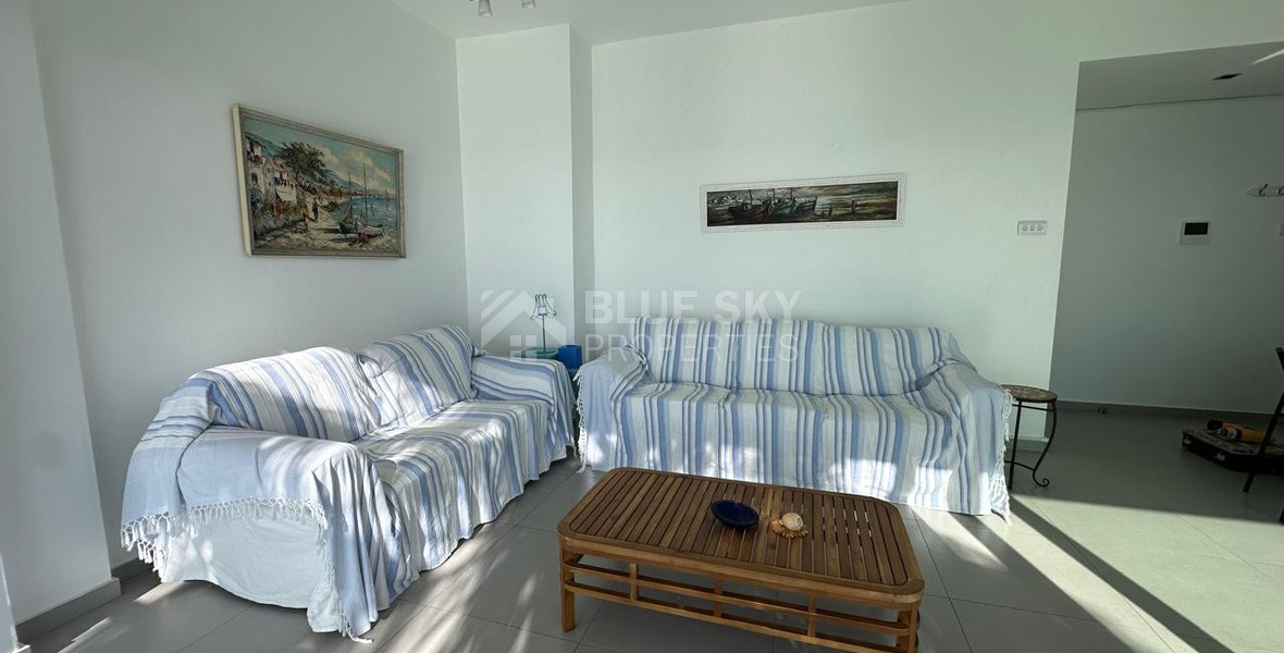 Seafront three -Bedroom Apartment FOR RENT | Germasogeia Tourist Area, Limassol