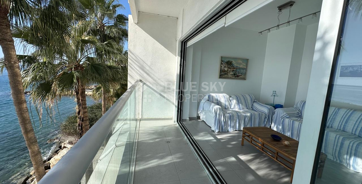 Seafront three -Bedroom Apartment FOR RENT | Germasogeia Tourist Area, Limassol