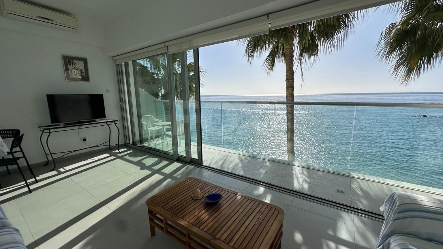 Seafront three -Bedroom Apartment FOR RENT | Germasogeia Tourist Area, Limassol