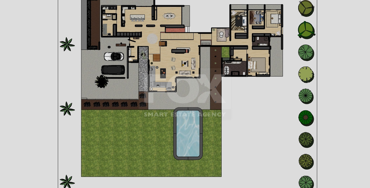 RENT: OPTIONALLY FURNISHED FULLY RENOVATED FIVE BEDROOM VILLA WITH SWIMMING POOL IN CENTRAL LIMASSOL