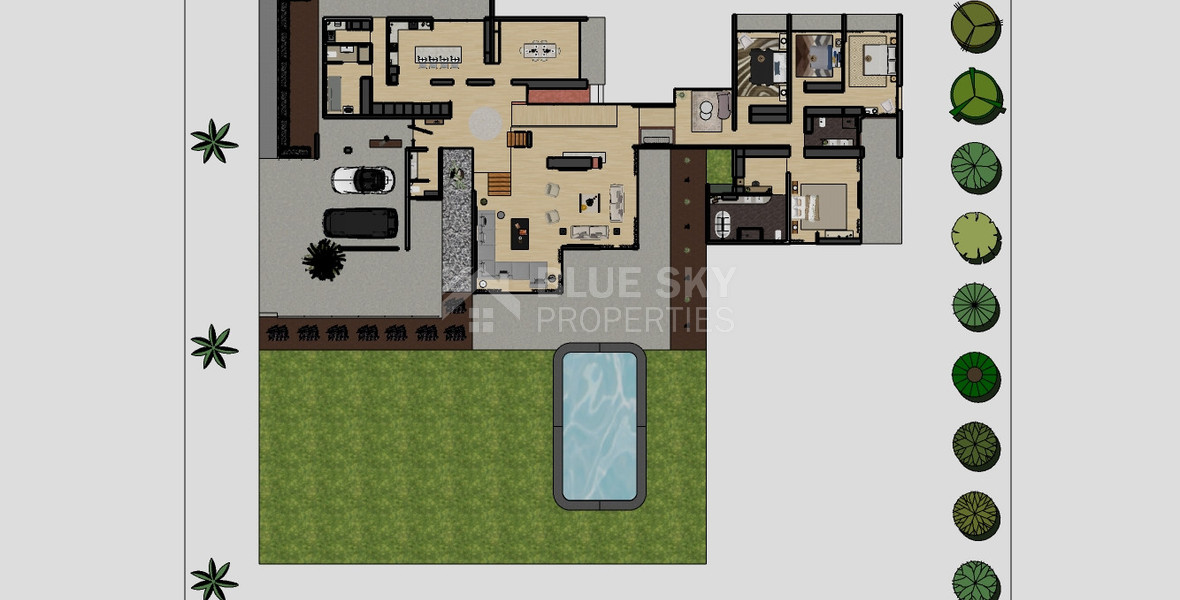 RENT: OPTIONALLY FURNISHED FULLY RENOVATED FIVE BEDROOM VILLA WITH SWIMMING POOL IN CENTRAL LIMASSOL