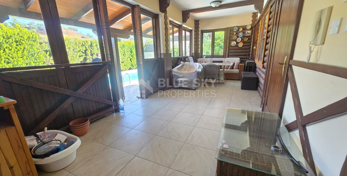 Four bedroom detached house for sale in Louvaras, Cyprus with private swimming pool and fruit garden