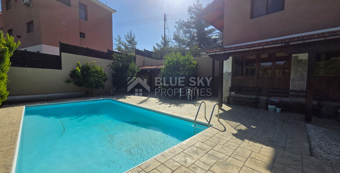 Four bedroom detached house for sale in Louvaras, Cyprus with private swimming pool and fruit garden