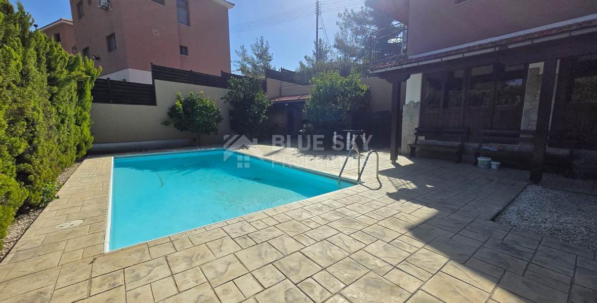 Four bedroom detached house for sale in Louvaras, Cyprus with private swimming pool and fruit garden