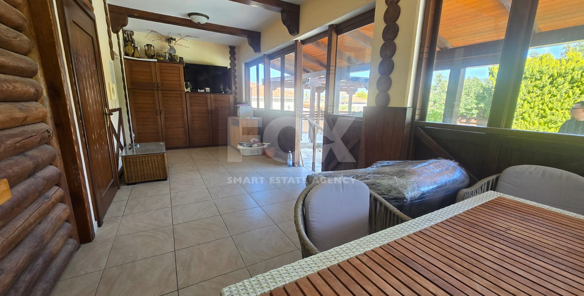 Four bedroom detached house for sale in Louvaras, Cyprus with private swimming pool and fruit garden