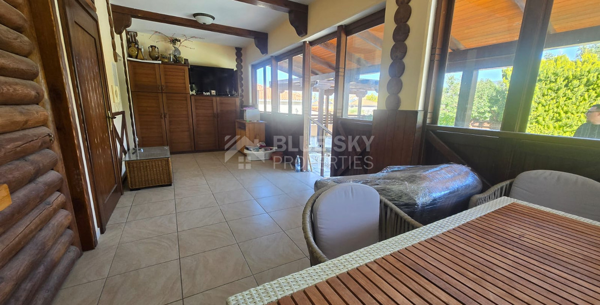 Four bedroom detached house for sale in Louvaras, Cyprus with private swimming pool and fruit garden