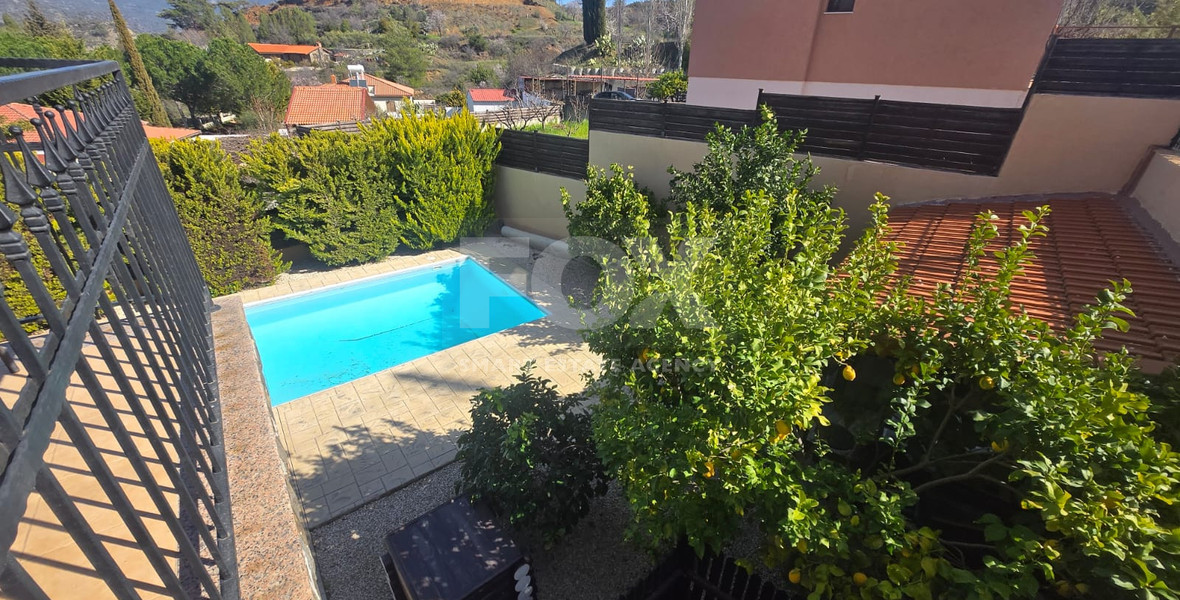 Four bedroom detached house for sale in Louvaras, Cyprus with private swimming pool and fruit garden
