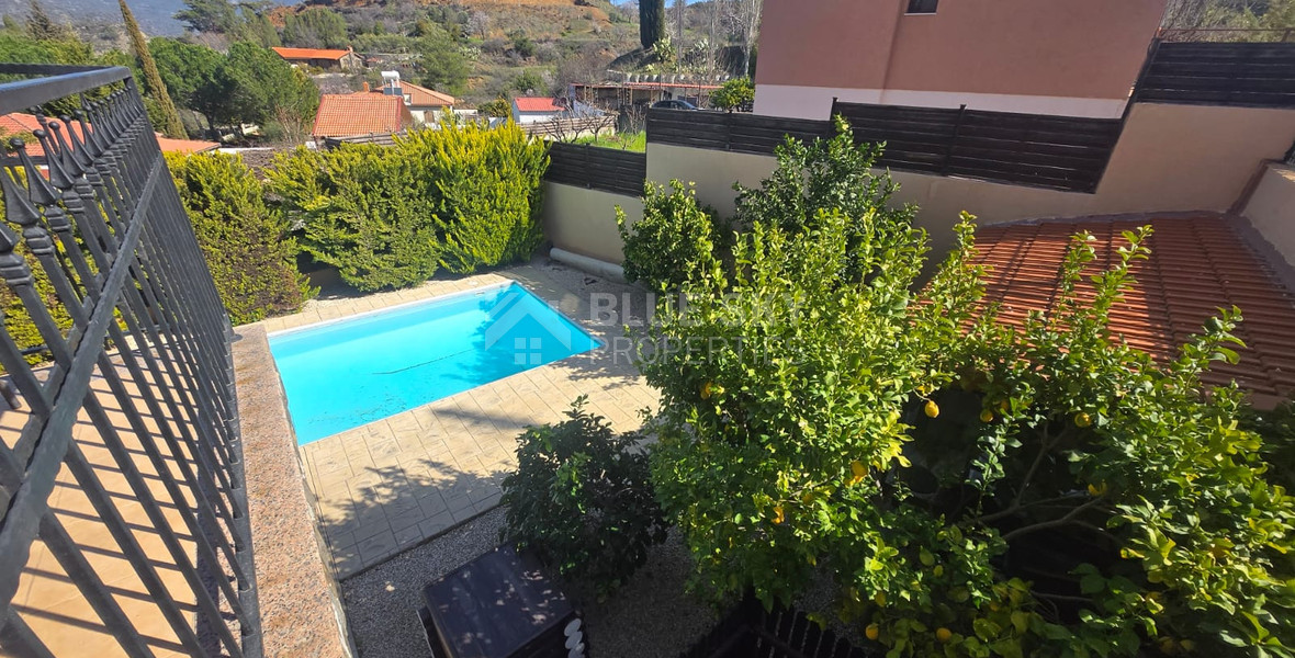 Four bedroom detached house for sale in Louvaras, Cyprus with private swimming pool and fruit garden