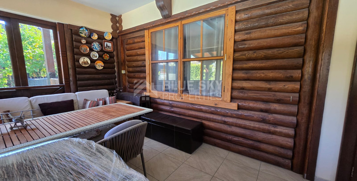 Four bedroom detached house for sale in Louvaras, Cyprus with private swimming pool and fruit garden