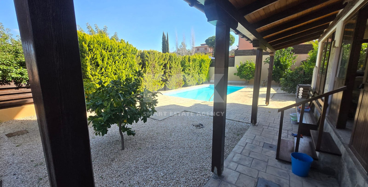 Four bedroom detached house for sale in Louvaras, Cyprus with private swimming pool and fruit garden