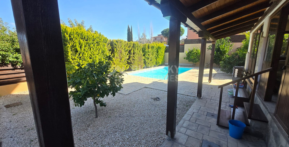 Four bedroom detached house for sale in Louvaras, Cyprus with private swimming pool and fruit garden