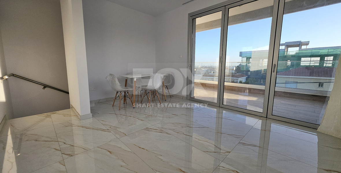 For  rent New-Modern Four Bedroom Top Floor two Level Apartment in Ypsonas