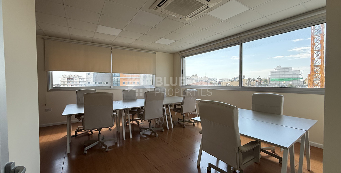 For Rent Premium Fully Furnished Commercial Offices - Commercial Avenue central Limassol Mesa Geitonia.