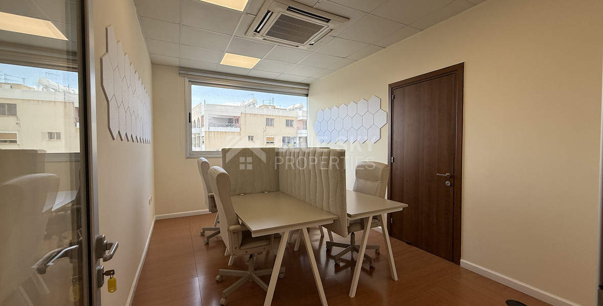 For Rent Premium Fully Furnished Commercial Offices - Commercial Avenue central Limassol Mesa Geitonia.