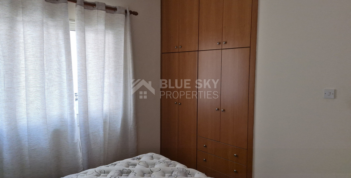 Spacious, fully furnished  two bedroom, two bath apartment — Ground floor — Agios Theodoros For Rent
