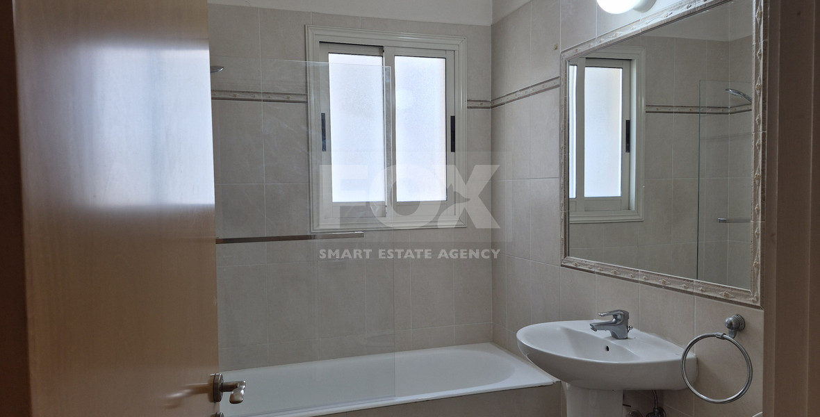 Spacious, fully furnished  two bedroom, two bath apartment — Ground floor — Agios Theodoros For Rent