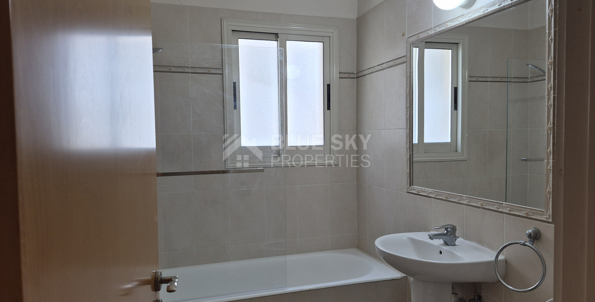 Spacious, fully furnished  two bedroom, two bath apartment — Ground floor — Agios Theodoros For Rent