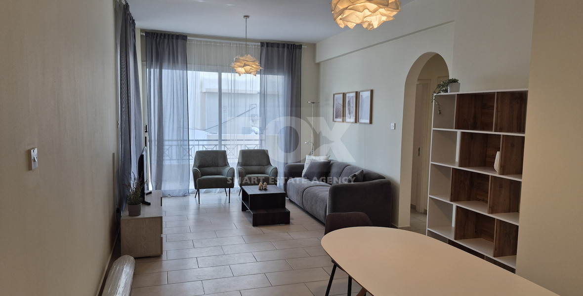 Spacious, fully furnished  two bedroom, two bath apartment — Ground floor — Agios Theodoros For Rent