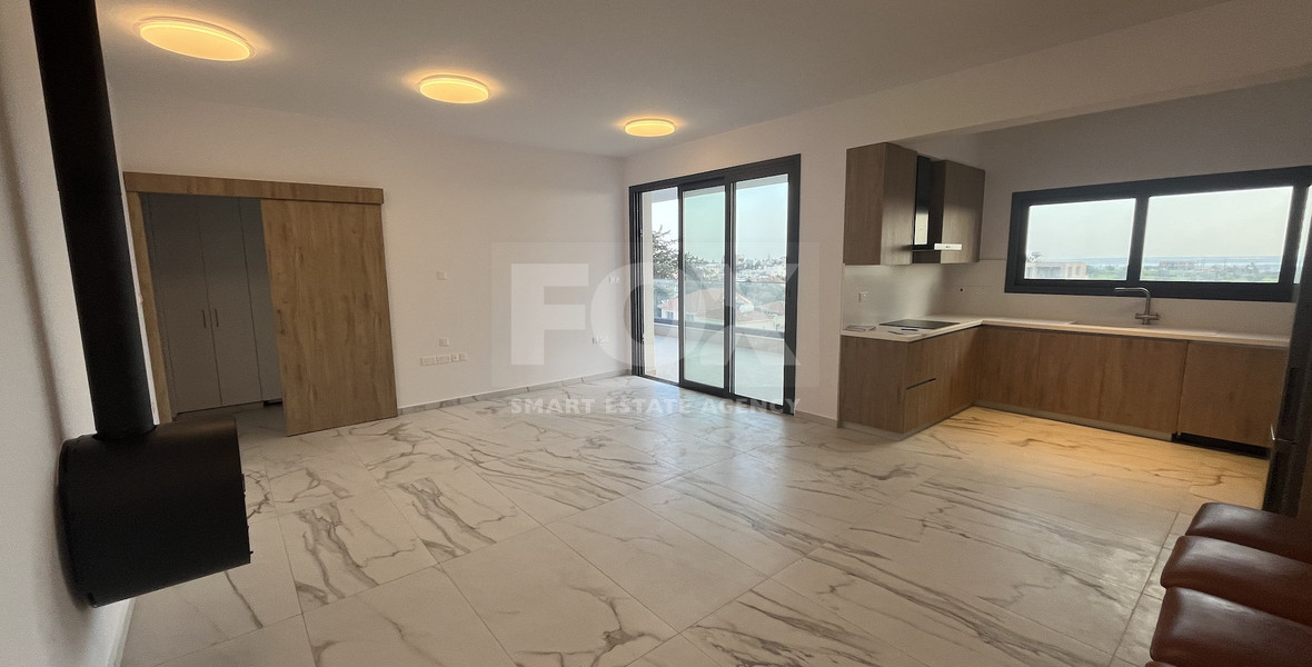 For Rent Brand-New Three Bedroom  Apartment with Sea View and Roof-Garden in Ypsonas