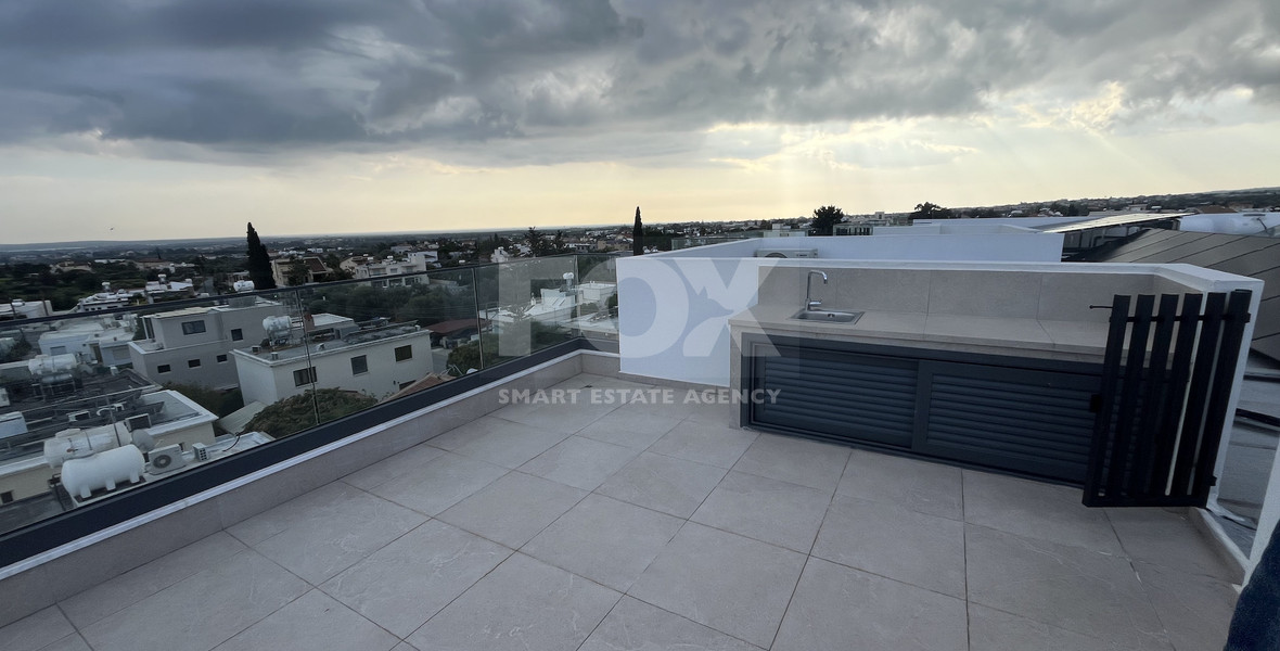 For Rent Brand-New Three Bedroom  Apartment with Sea View and Roof-Garden in Ypsonas