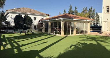 SALE: ELEGANT VILLA IN THE KALOGYRI AREA OF LIMASSOL WITH LARGE GARDENS AND ENTERTAINING AREAS.