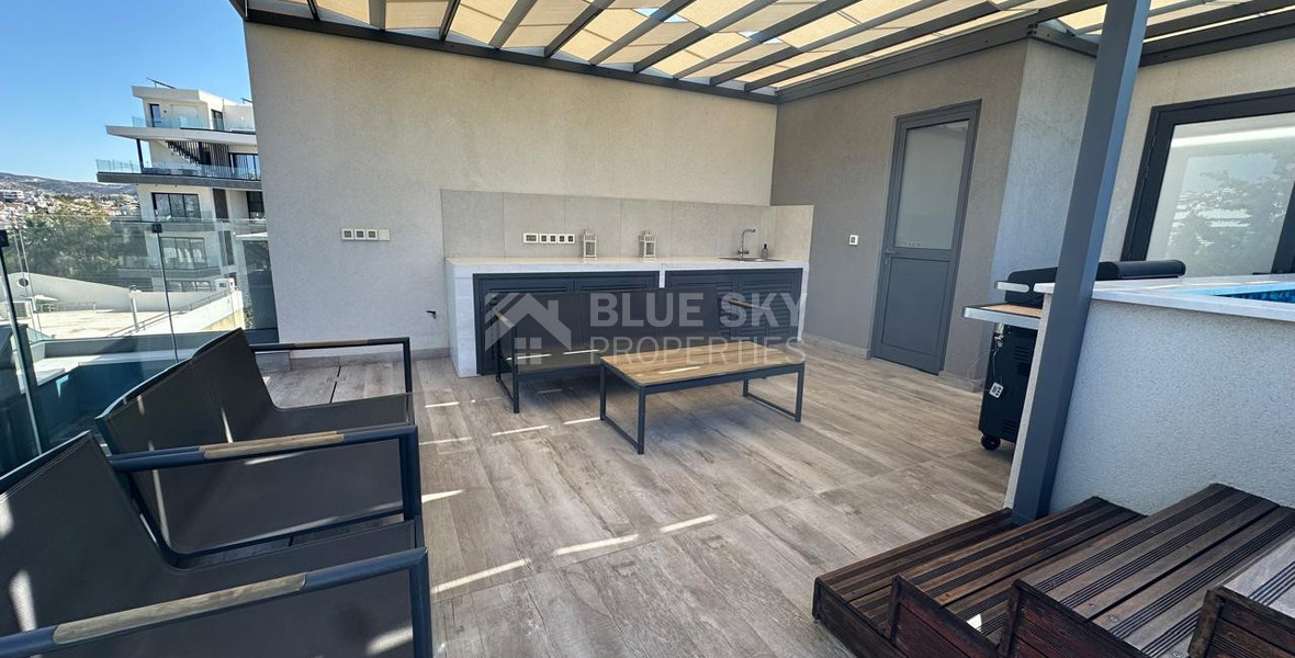 For Sale Luxury Two-Bedroom Penthouse with Private Rooftop Pool in Potamos Germasogeias, Limassol