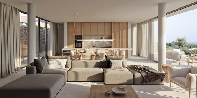 Luxury four bedroom  Seaview Villas with lower floor in a Prestigious Sea Caves, in Peyia , Paphos