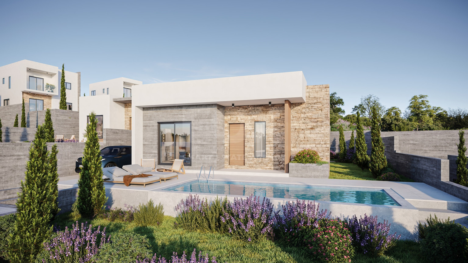 For sale, spacious four bedroom Detached House with Private Pool in Pegeia, Paphos
