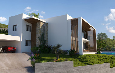 Spacious five Bedrooms Detached House for Sale with Pool and Stunning Mountain Views in Tsada, Paphos