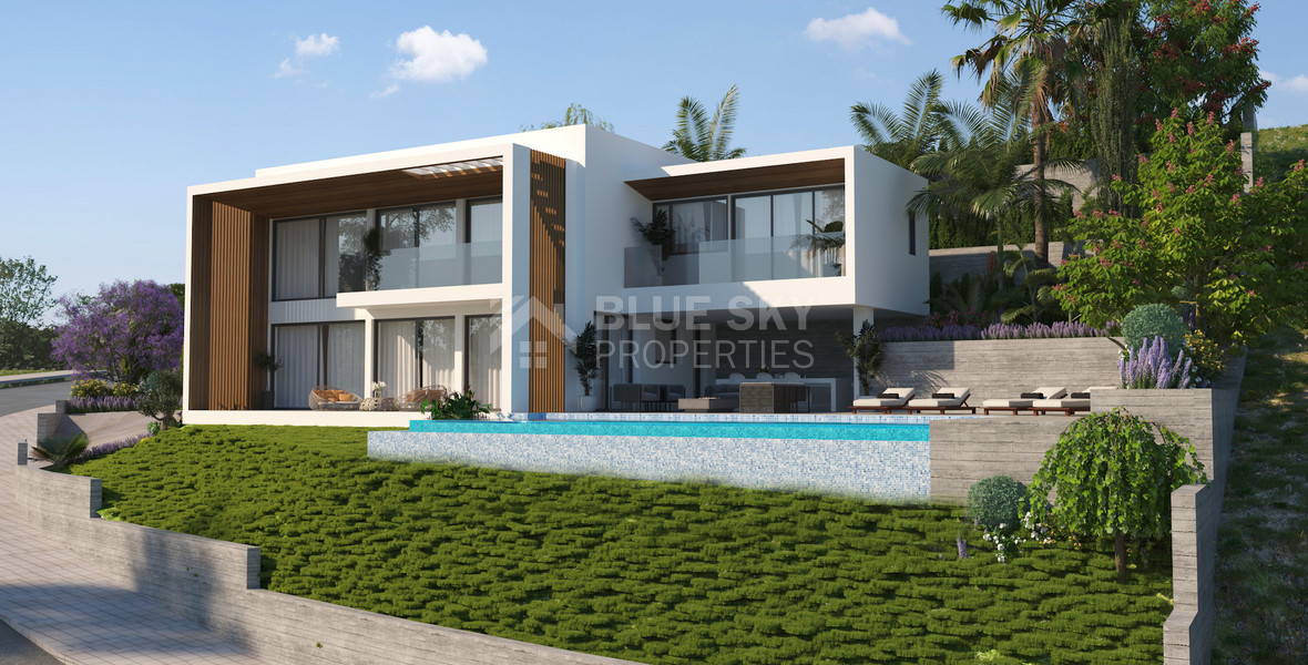 Spacious five Bedrooms Detached House for Sale with Pool and Stunning Mountain Views in Tsada, Paphos