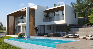 Spacious five Bedrooms Detached House for Sale with Pool and Stunning Mountain Views in Tsada, Paphos