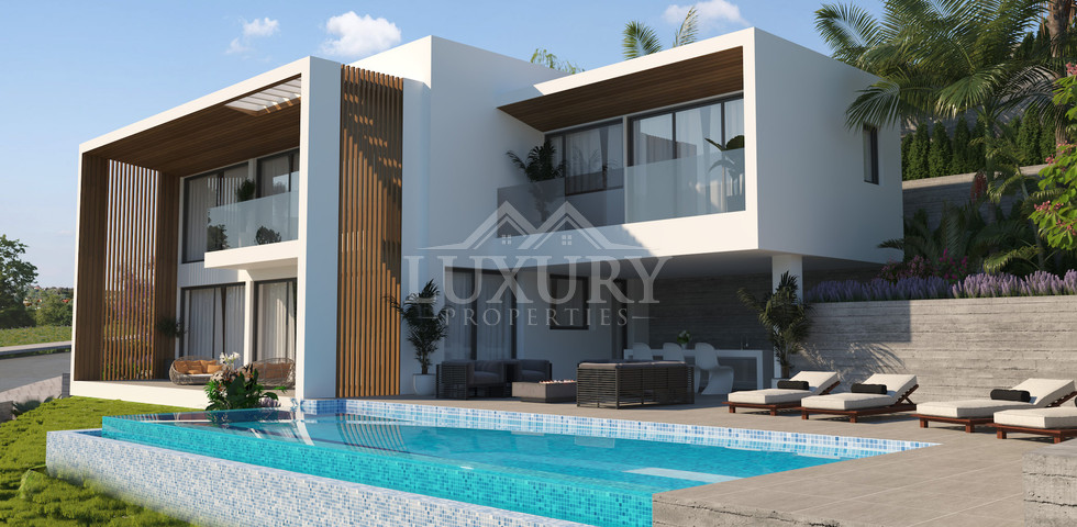 Spacious five Bedrooms Detached House for Sale with Pool and Stunning Mountain Views in Tsada, Paphos