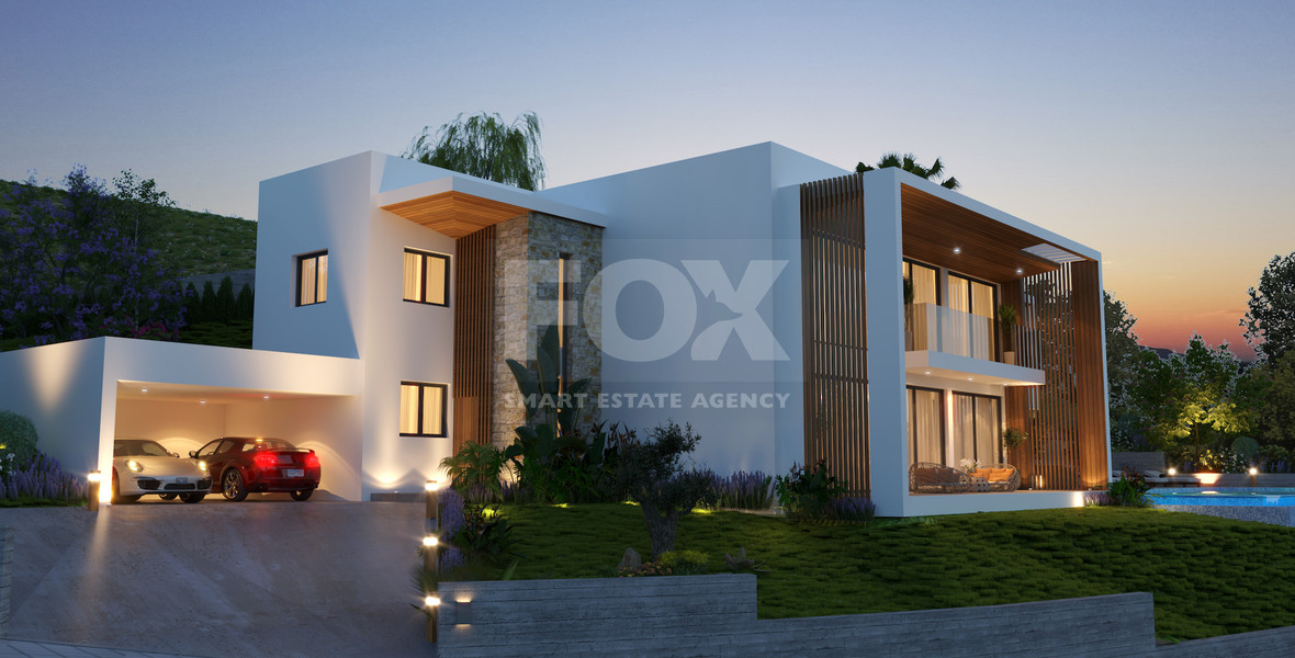 Spacious five Bedrooms Detached House for Sale with Pool and Stunning Mountain Views in Tsada, Paphos