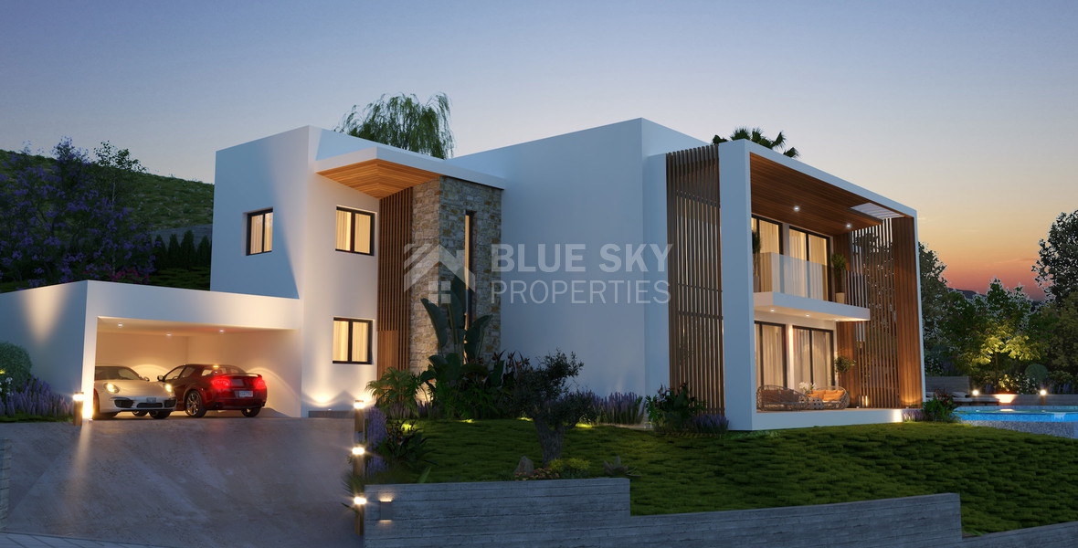 Spacious five Bedrooms Detached House for Sale with Pool and Stunning Mountain Views in Tsada, Paphos
