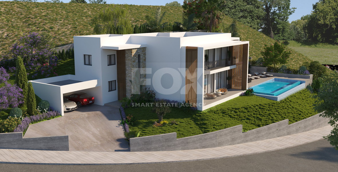 Spacious five Bedrooms Detached House for Sale with Pool and Stunning Mountain Views in Tsada, Paphos