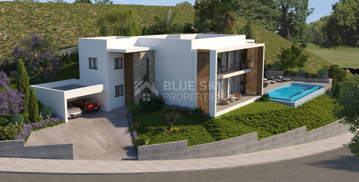 Spacious five Bedrooms Detached House for Sale with Pool and Stunning Mountain Views in Tsada, Paphos