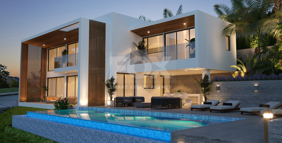 Spacious five Bedrooms Detached House for Sale with Pool and Stunning Mountain Views in Tsada, Paphos