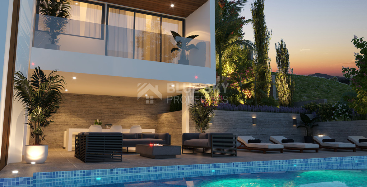 Spacious five Bedrooms Detached House for Sale with Pool and Stunning Mountain Views in Tsada, Paphos