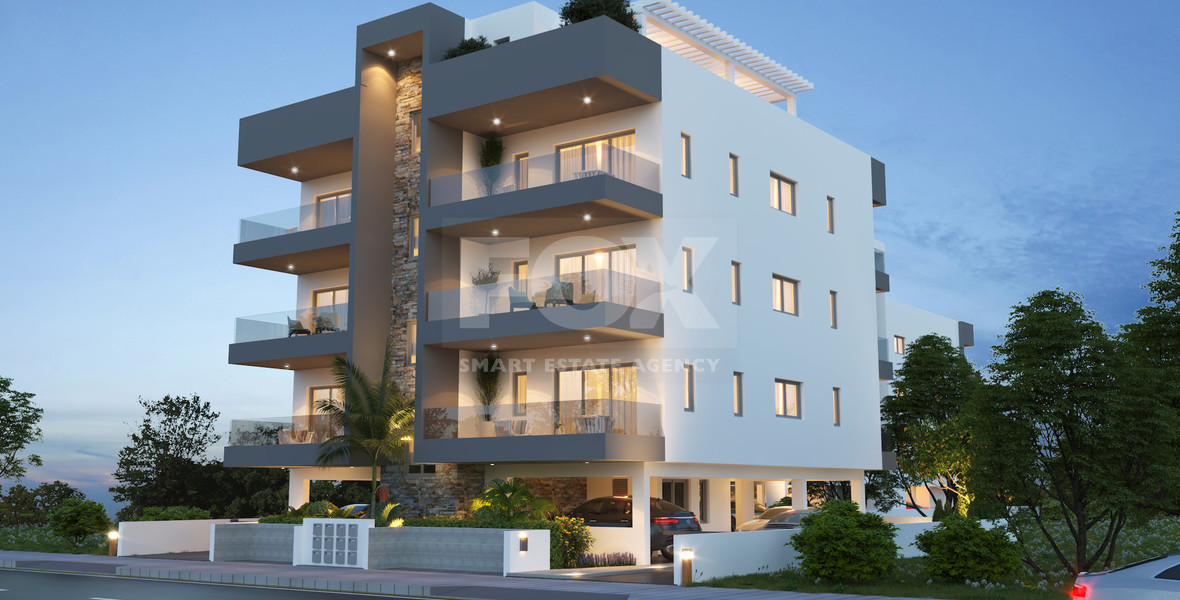 For sale Two Bedroom Apartment with common roof garden & pool in Omonoia