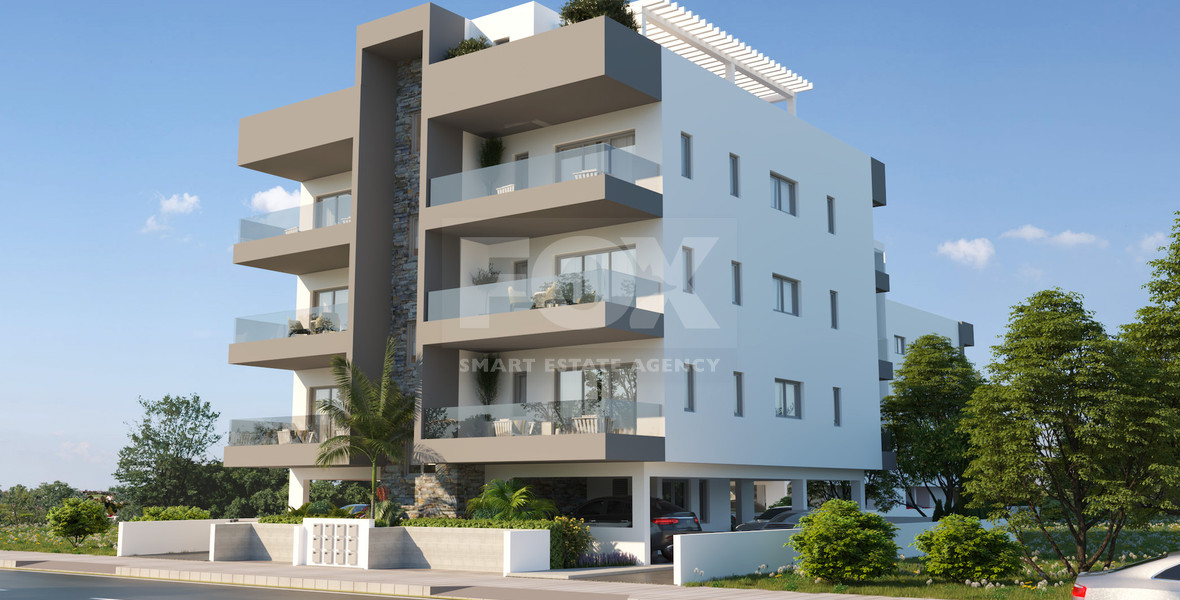 For sale One Bedroom Apartment with common roof garden & pool in Omonoia